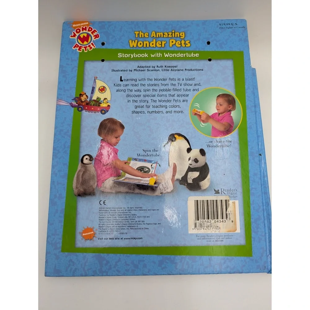 Nickelodeon The Amazing Wonder Pets Storybook Wondertube Blue Hardcover 2008